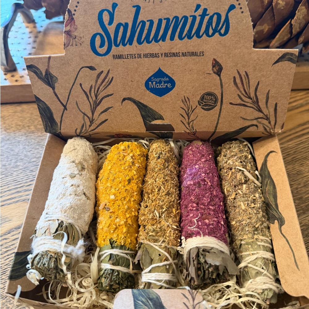 Sagrada Madre Herbal Cleansing Smudge Sticks Set Display Box Organic